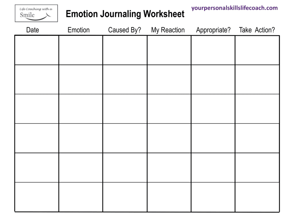 Emotion Journaling Worksheet